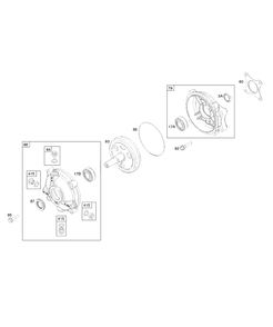 Gear Reduction Diagram and Parts List for 83132-0019-F1  Briggs and Stratton Engine